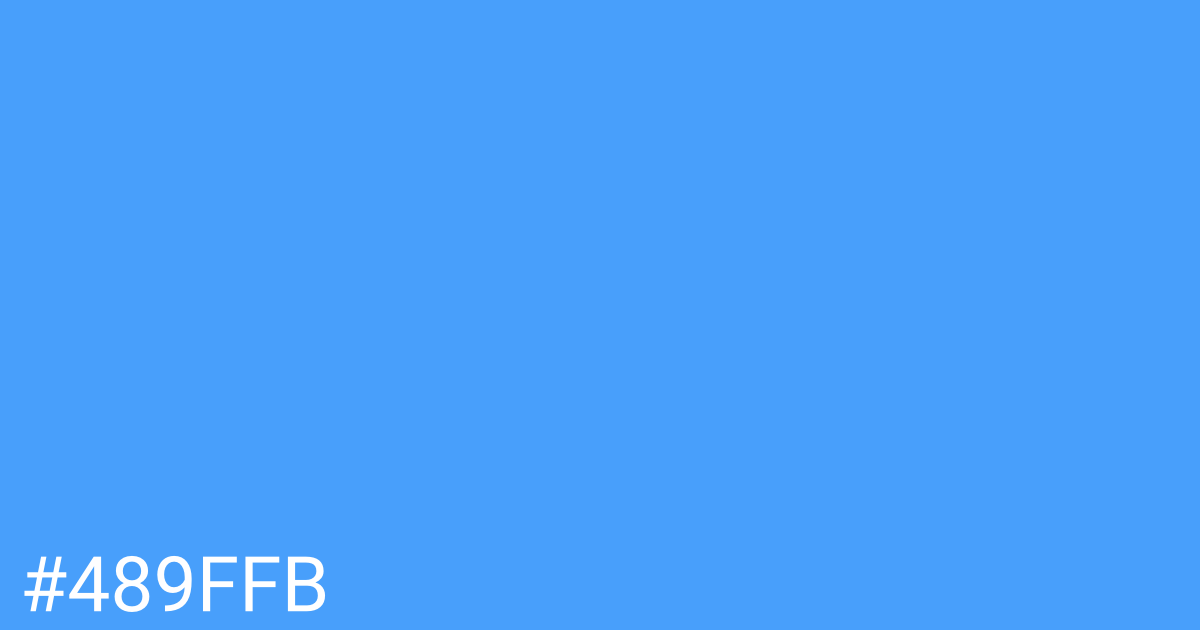 Hex color #489ffb graphic