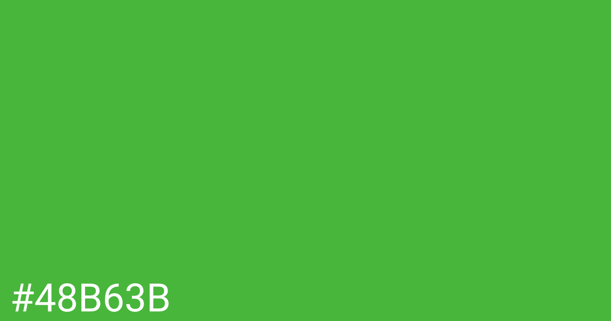 Hex color #48b63b graphic