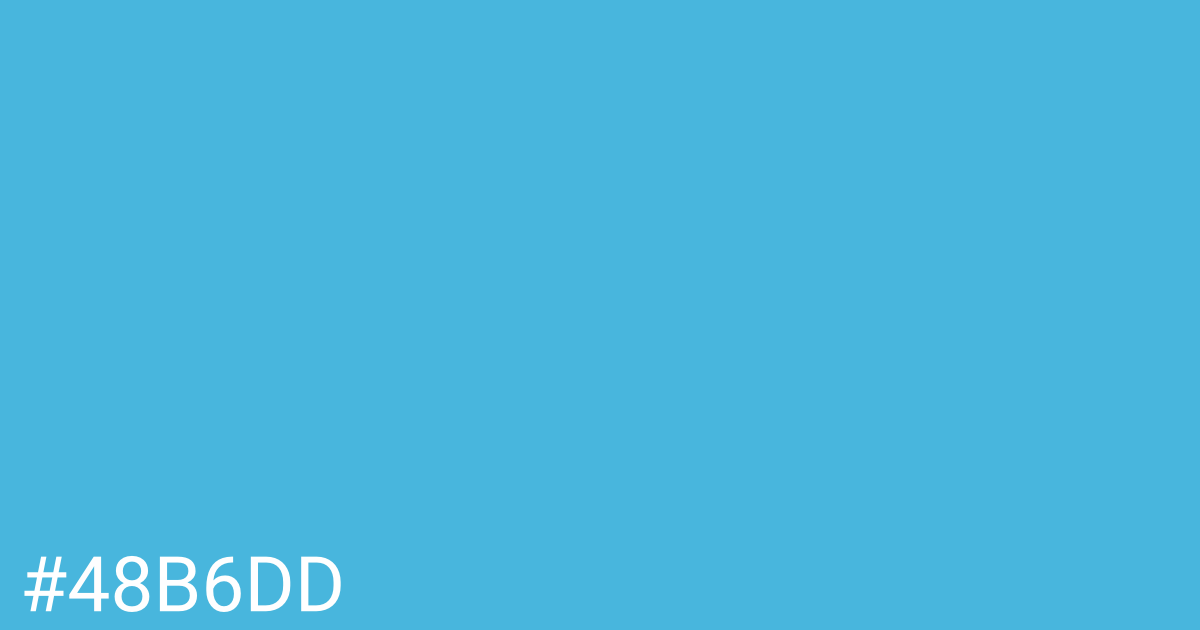 Hex color #48b6dd graphic