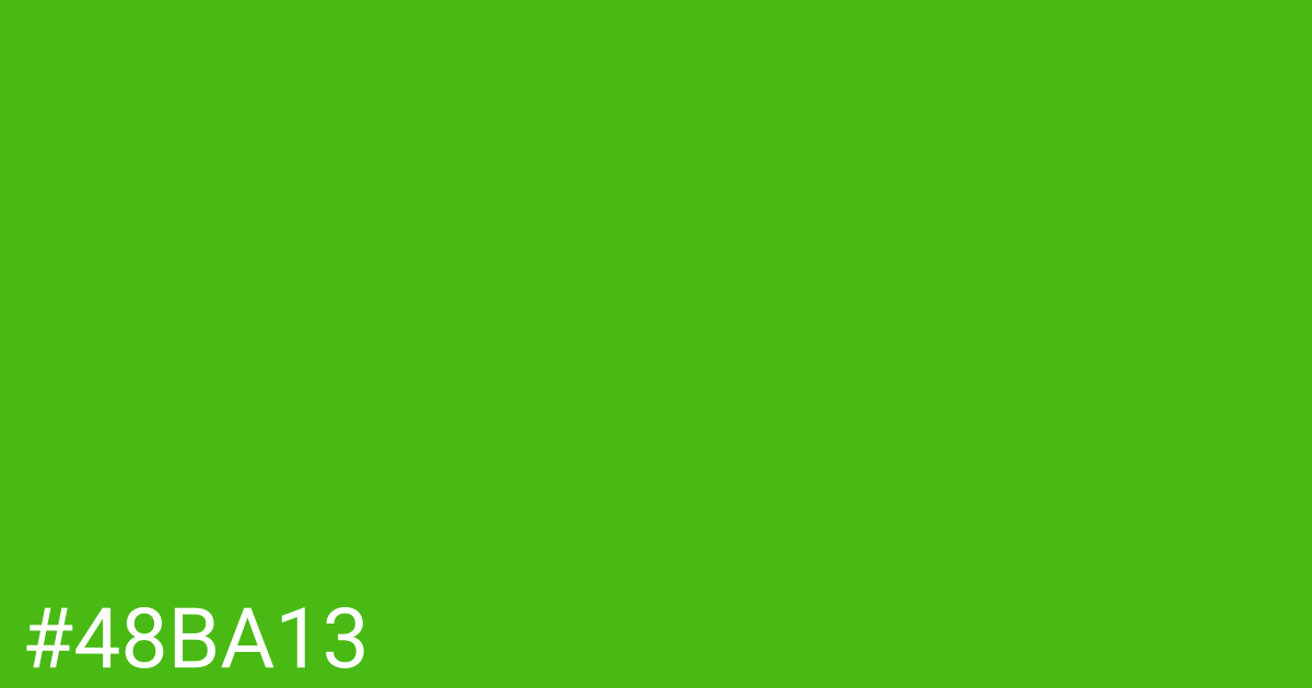 Hex color #48ba13 graphic