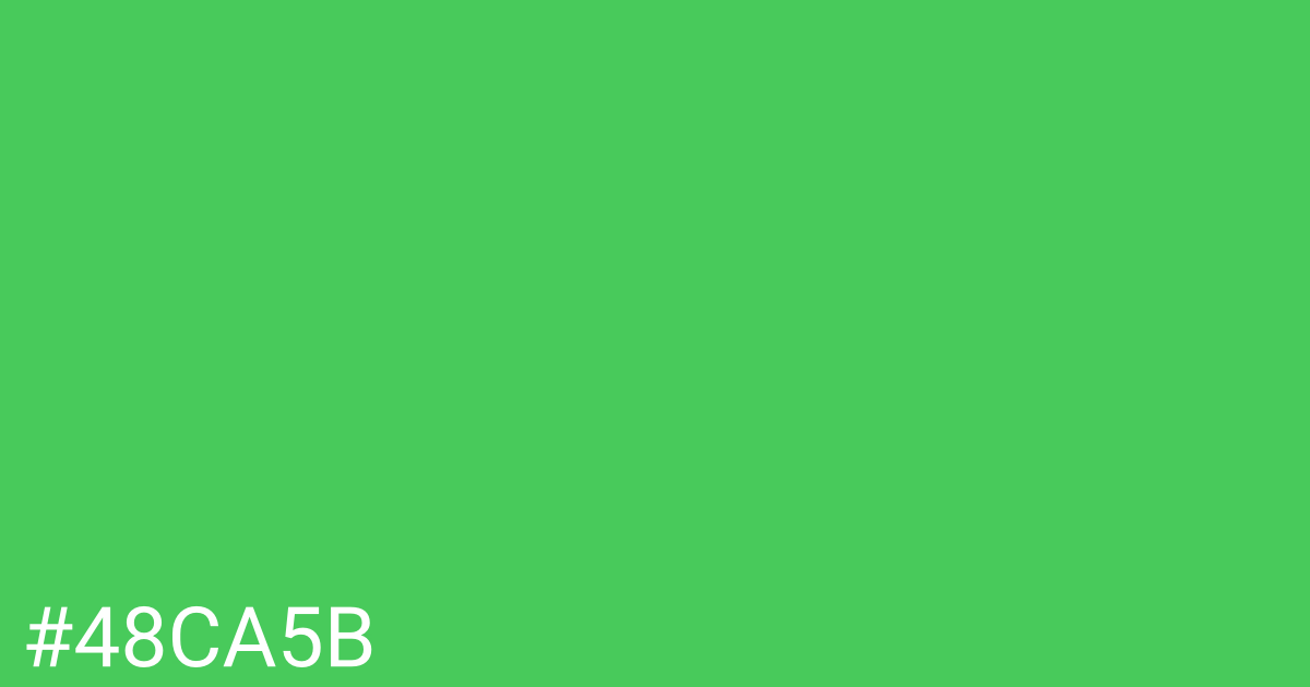 Hex color #48ca5b graphic