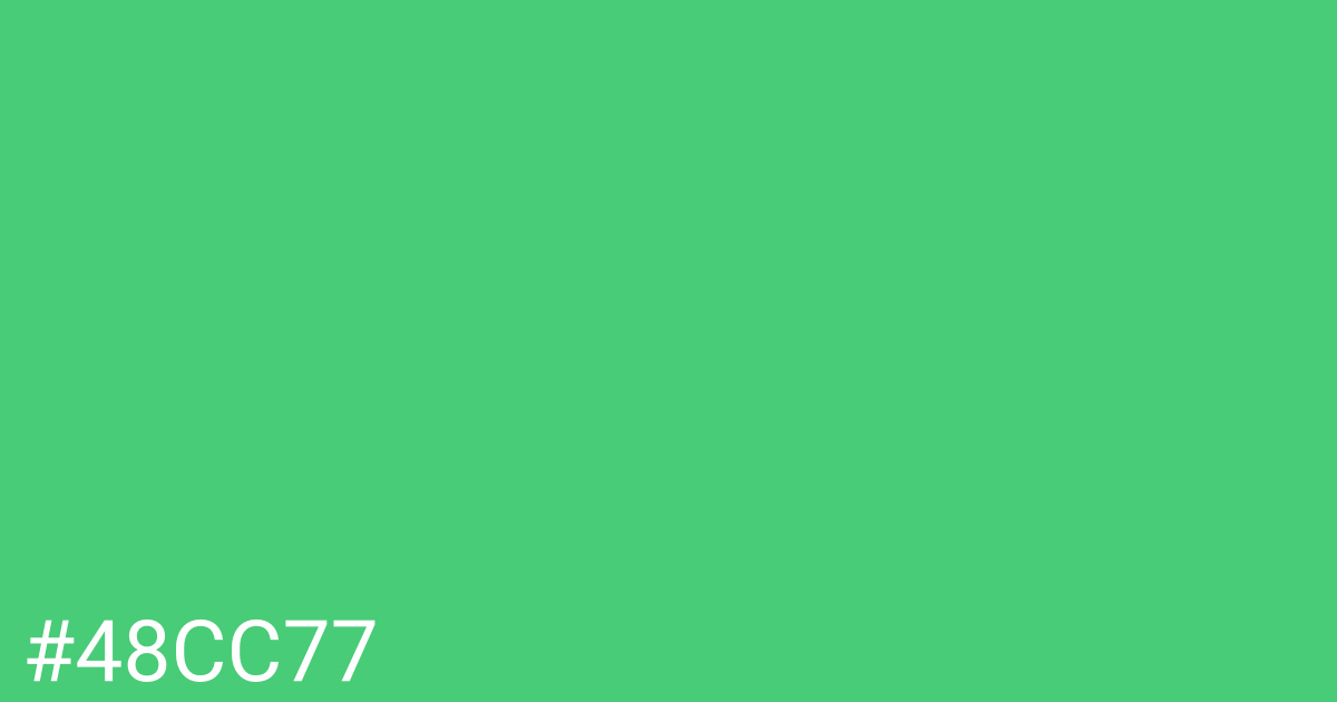Hex color #48cc77 graphic