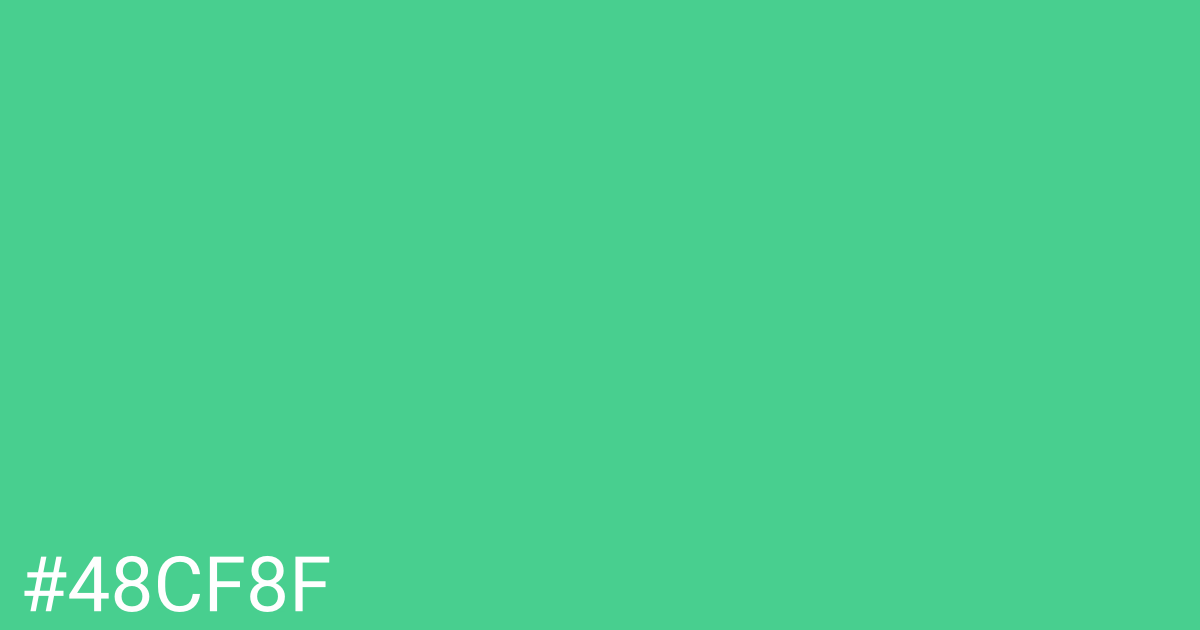 Hex color #48cf8f graphic
