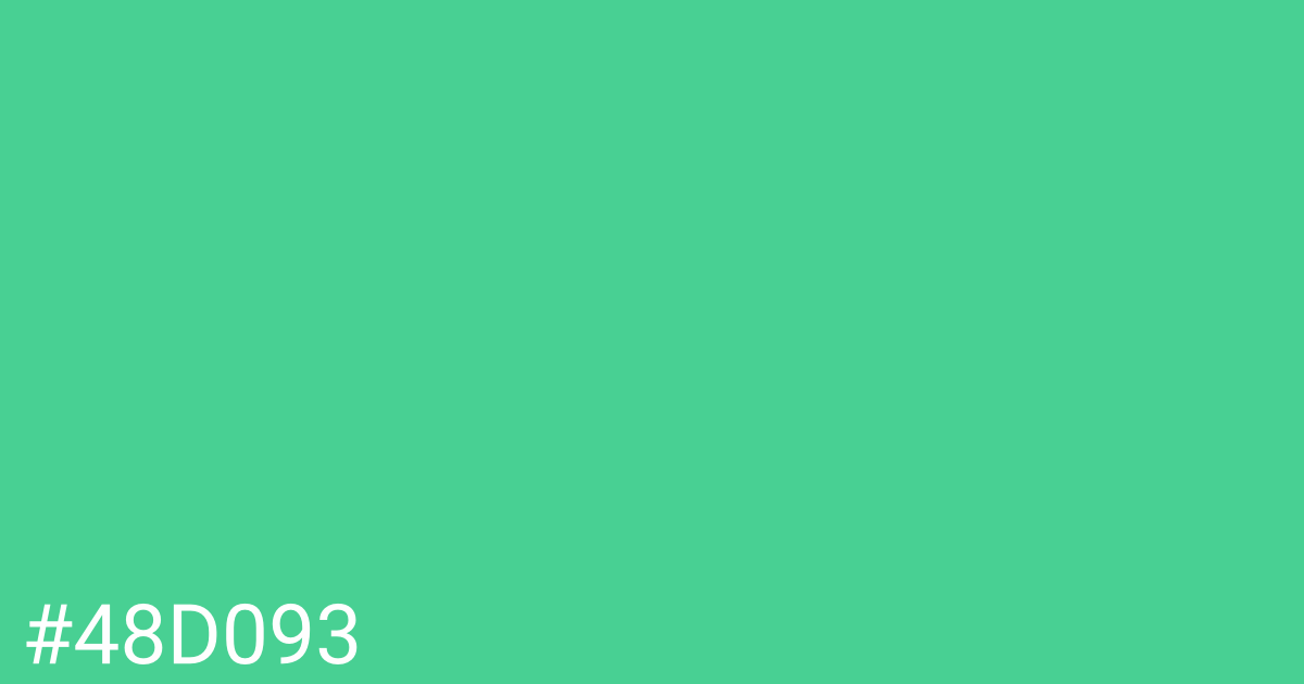 Hex color #48d093 graphic