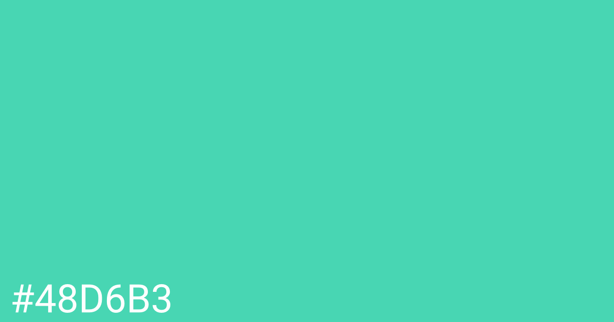 Hex color #48d6b3 graphic