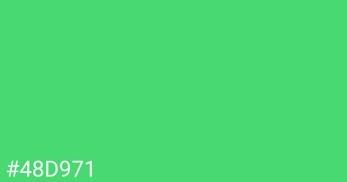 Hex color #48d971 graphic