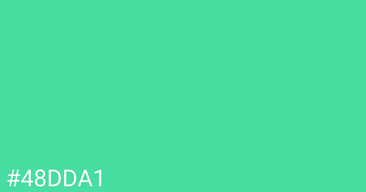 Hex color #48dda1 graphic
