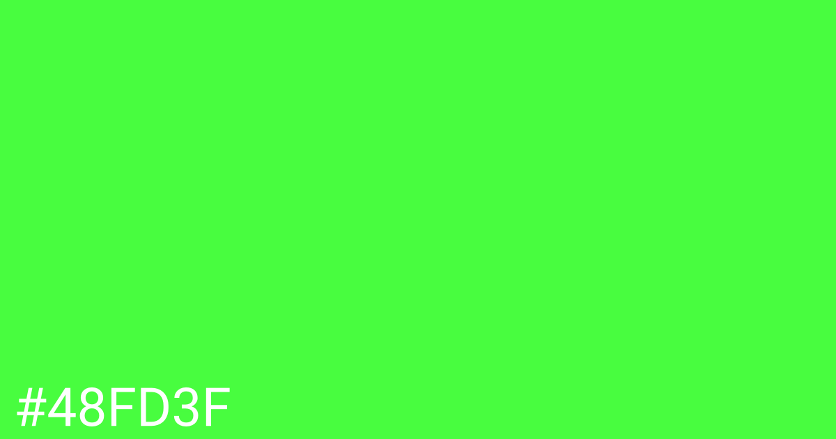 Hex color #48fd3f graphic