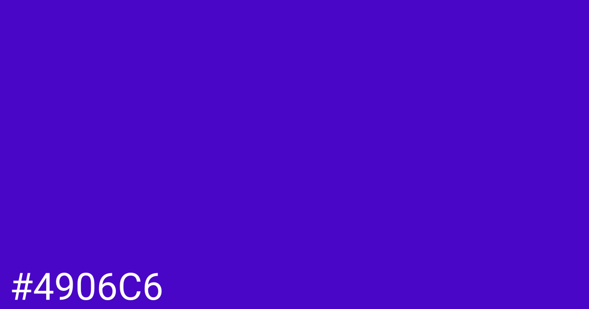 Hex color #4906c6 graphic