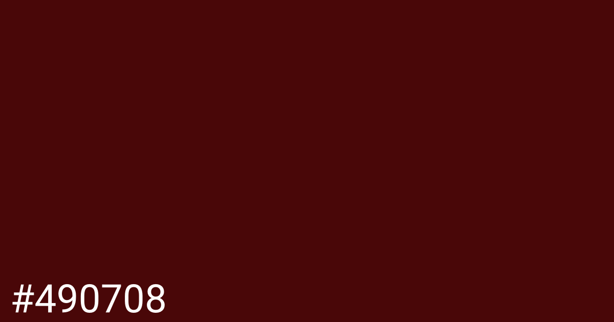 Hex color #490708 graphic