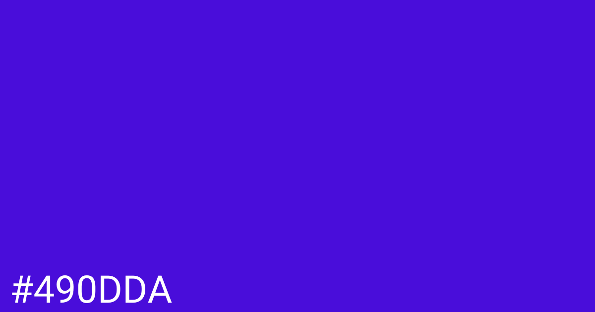 Hex color #490dda graphic