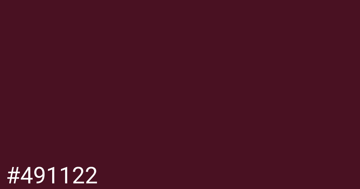 Hex color #491122 graphic
