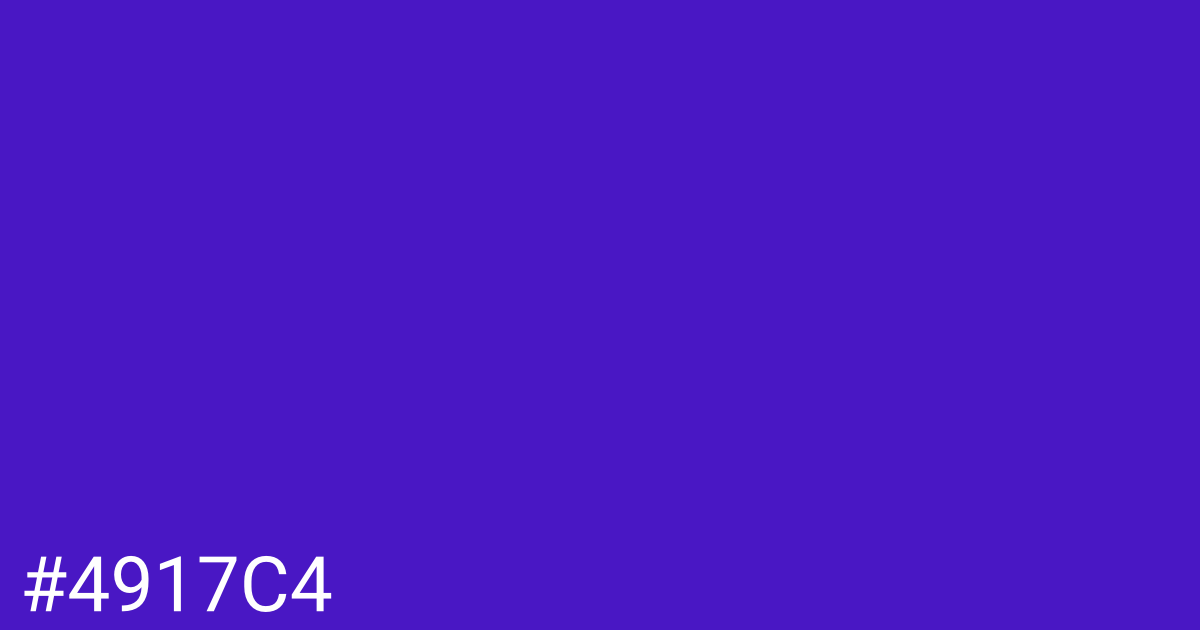 Hex color #4917c4 graphic