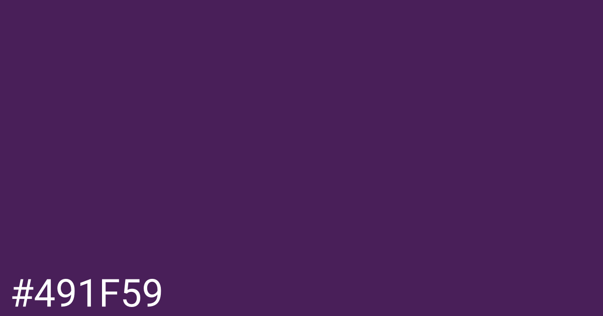 Hex color #491f59 graphic
