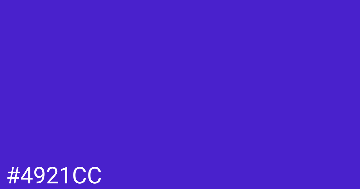 Hex color #4921cc graphic