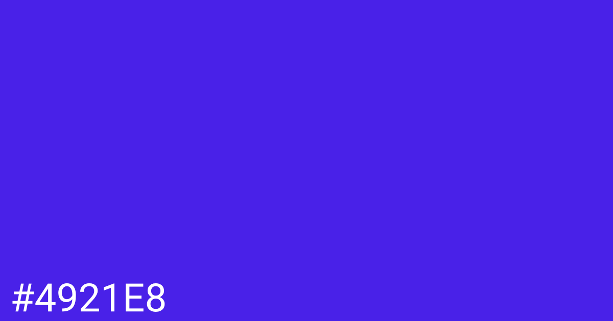 Hex color #4921e8 graphic