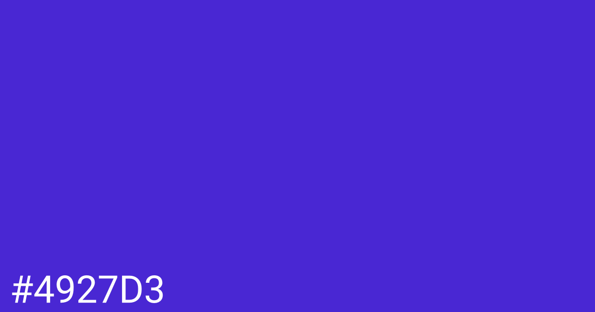 Hex color #4927d3 graphic