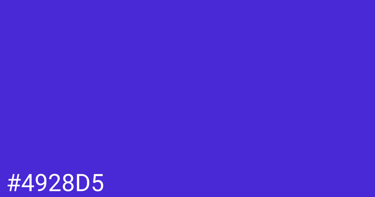 Hex color #4928d5 graphic