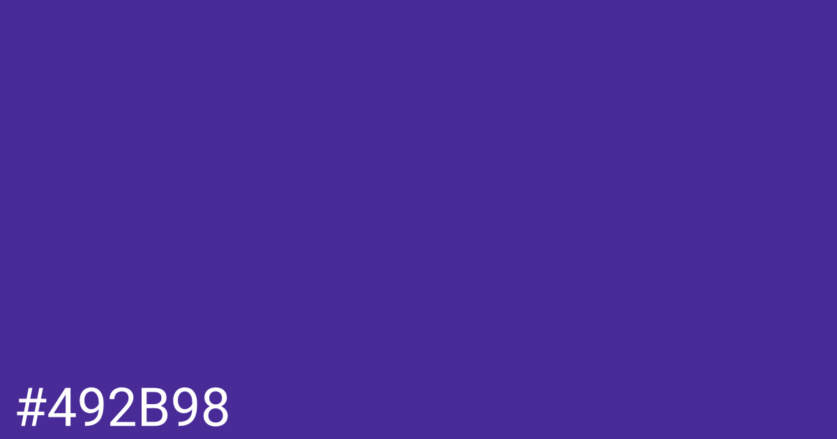 Hex color #492b98 graphic