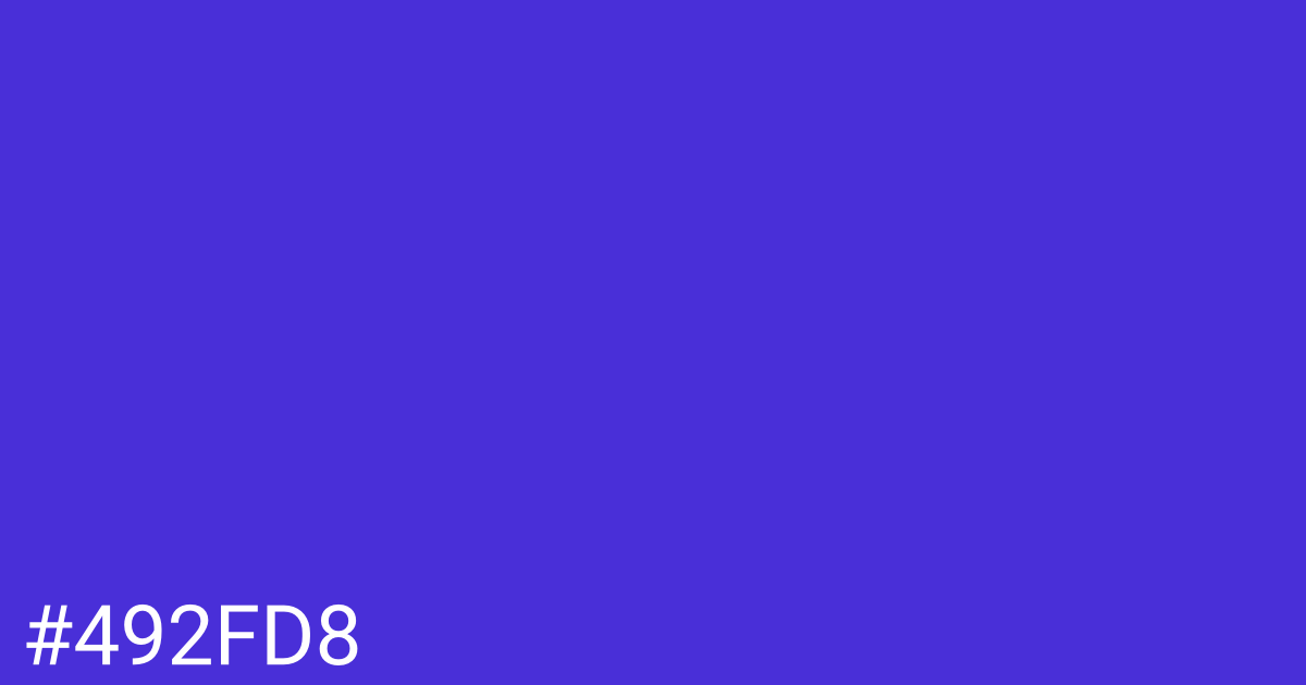 Hex color #492fd8 graphic