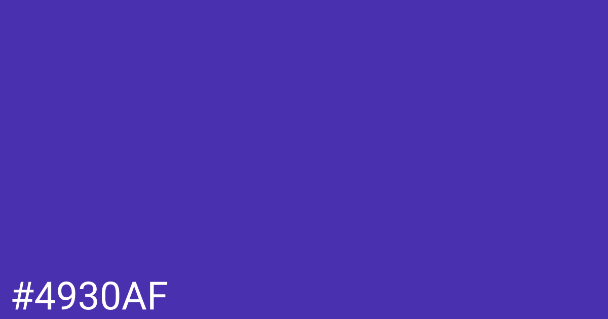 Hex color #4930af graphic