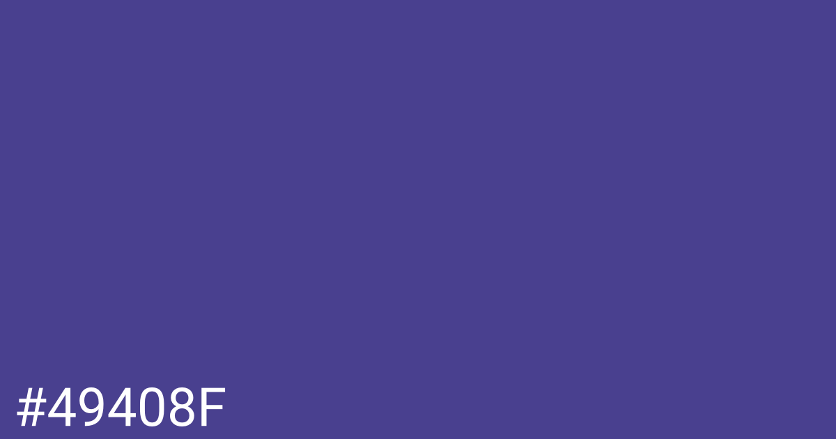 Hex color #49408f graphic