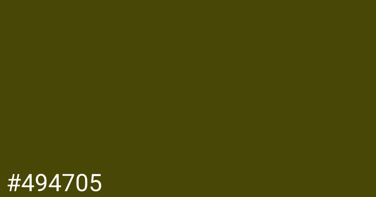 Hex color #494705 graphic