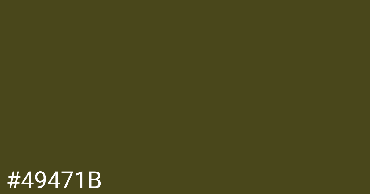 Hex color #49471b graphic