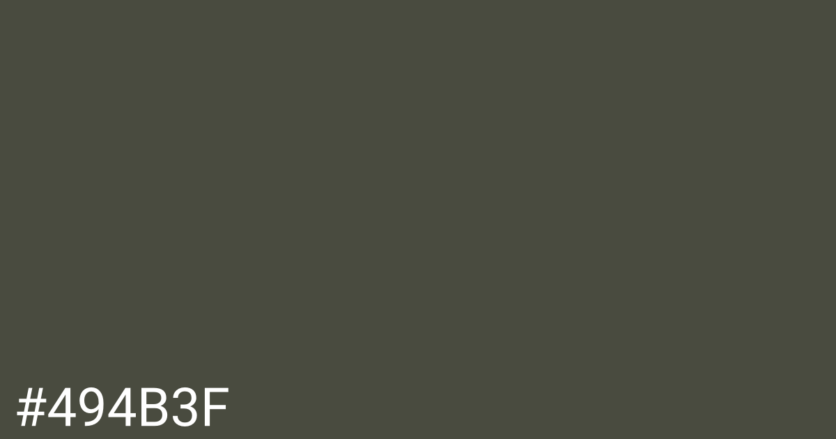 Hex color #494b3f graphic