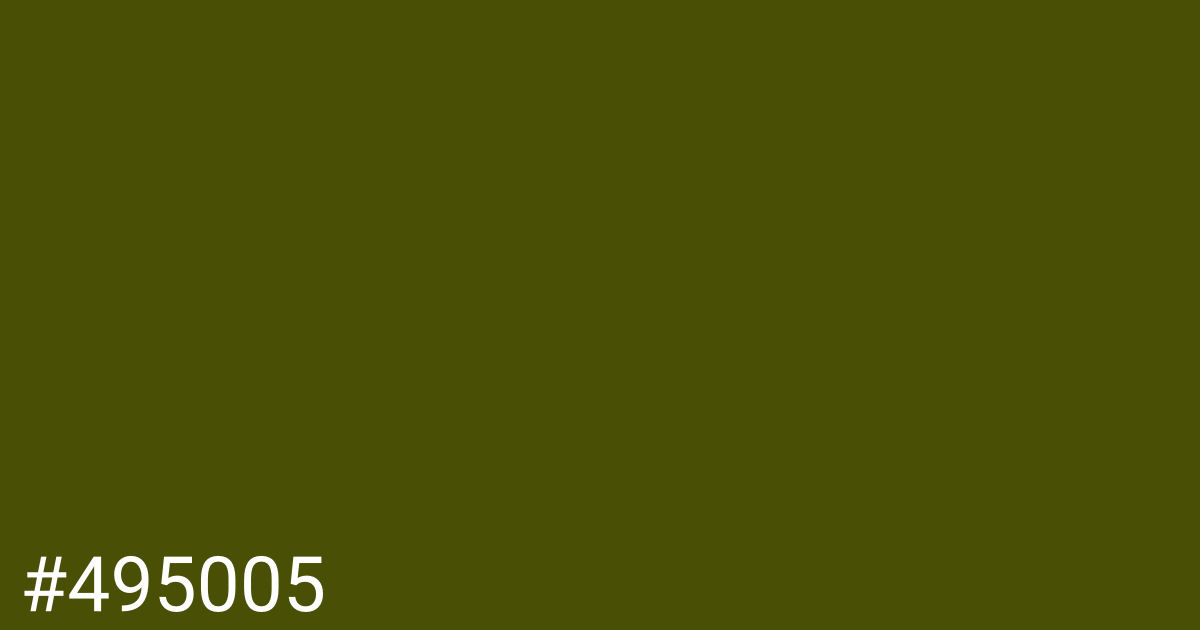 Hex color #495005 graphic