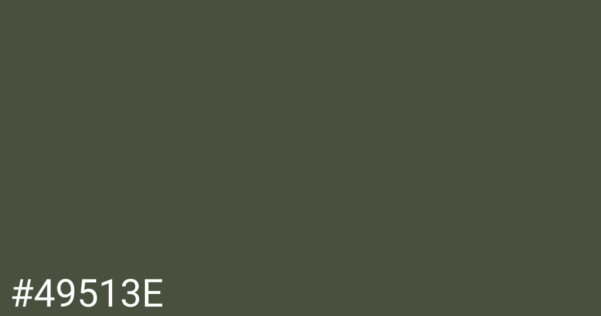 Hex color #49513e graphic