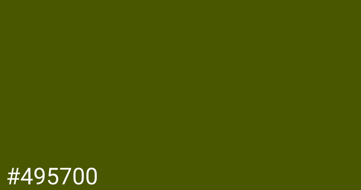 Hex color #495700 graphic
