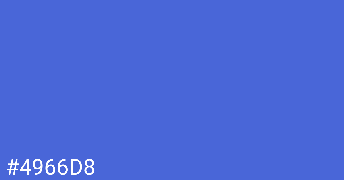 Hex color #4966d8 graphic