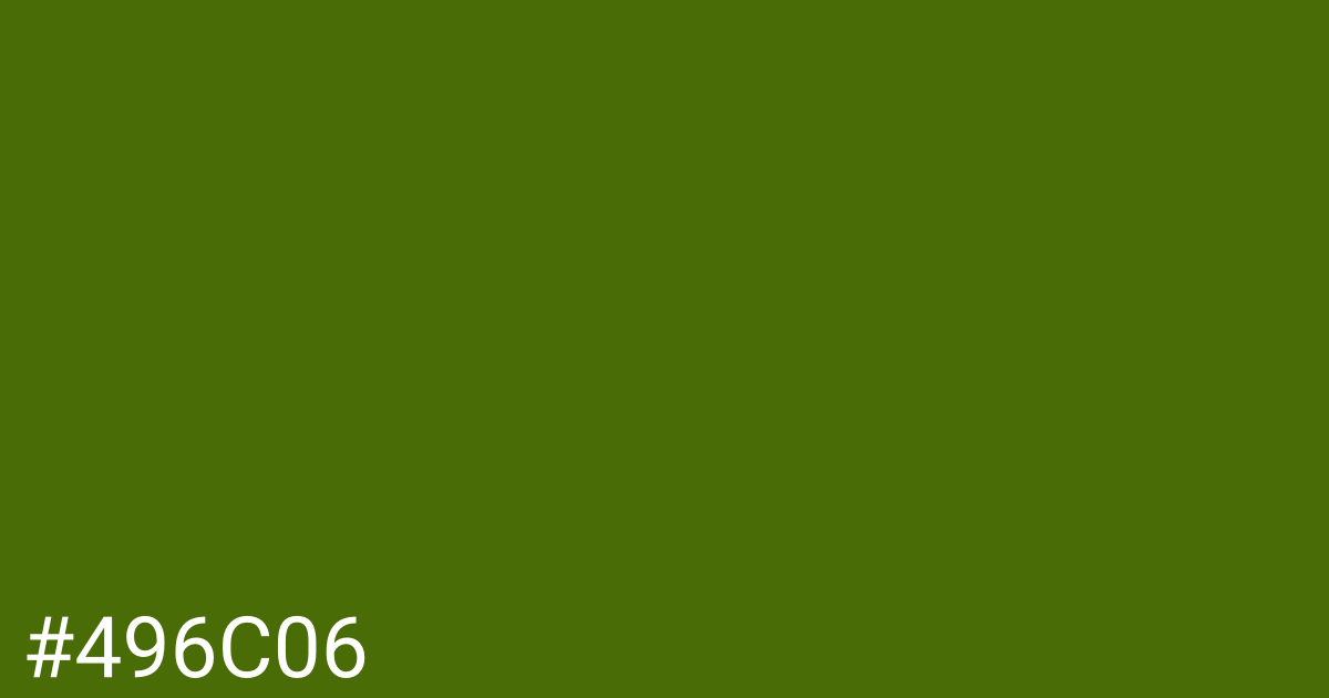 Hex color #496c06 graphic