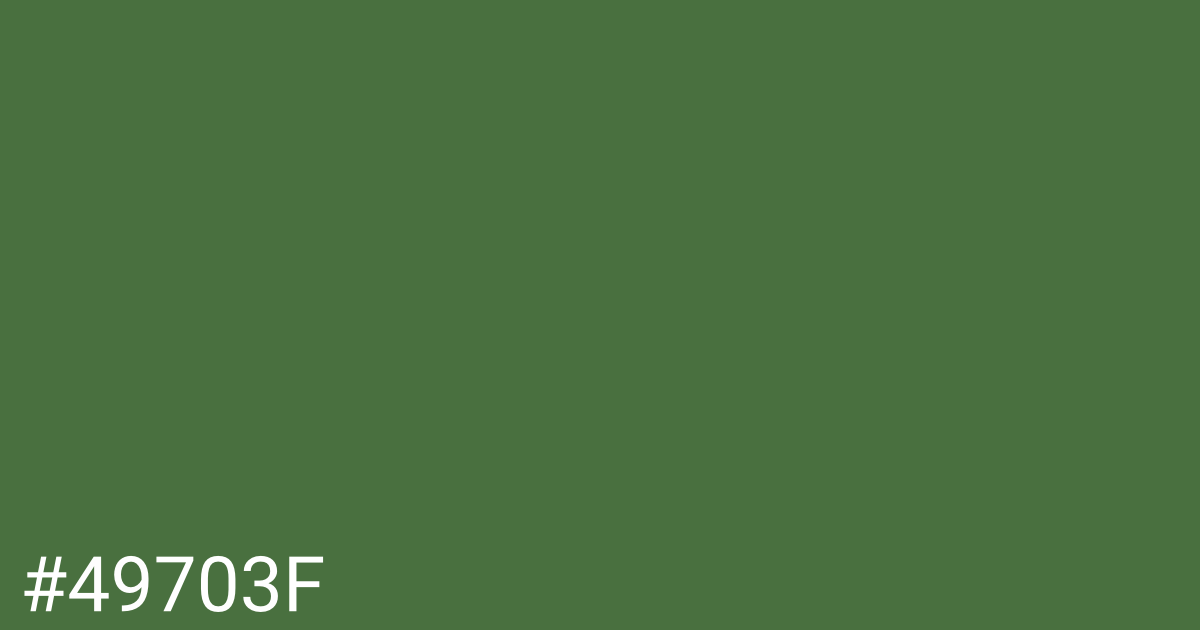 Hex color #49703f graphic