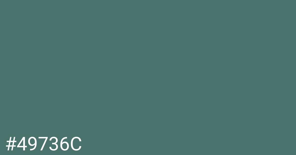 Hex color #49736c graphic