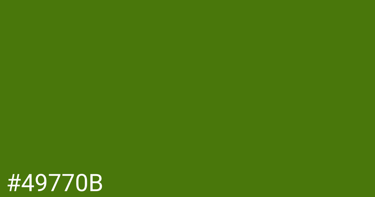 Hex color #49770b graphic