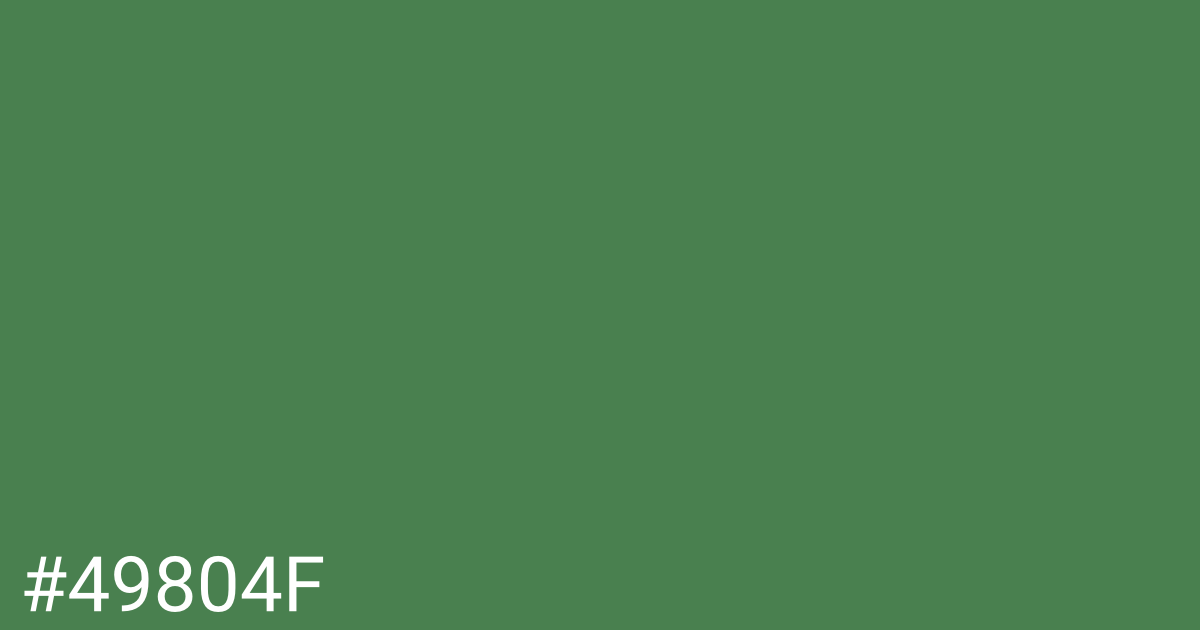 Hex color #49804f graphic