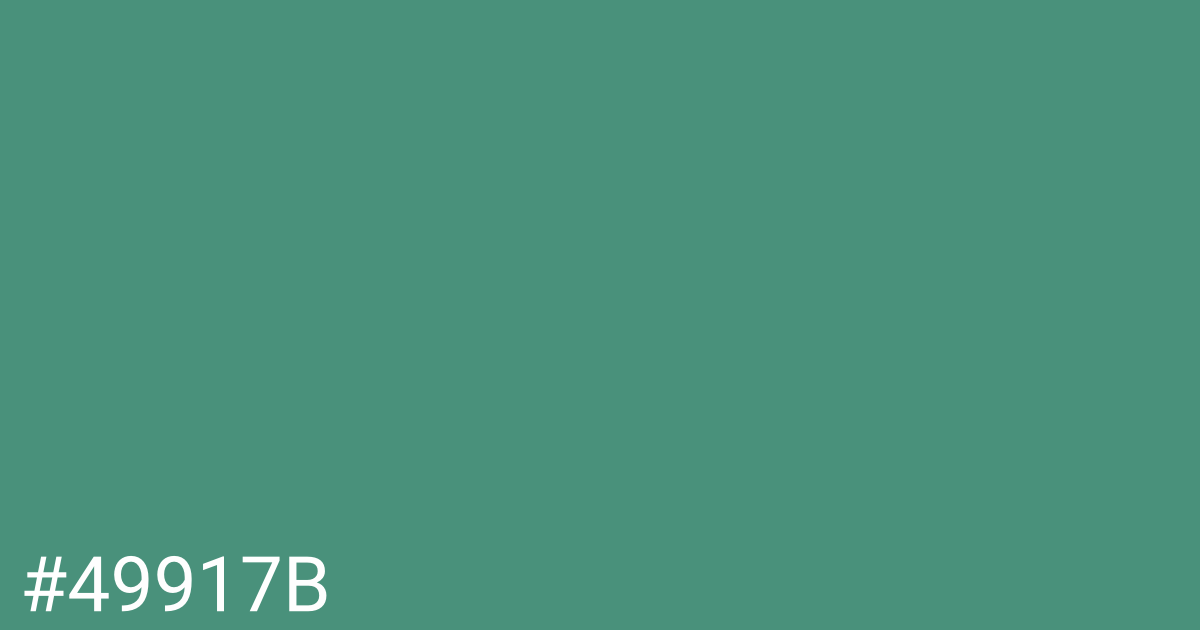 Hex color #49917b graphic