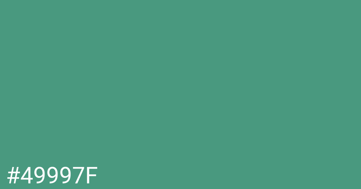 Hex color #49997f graphic