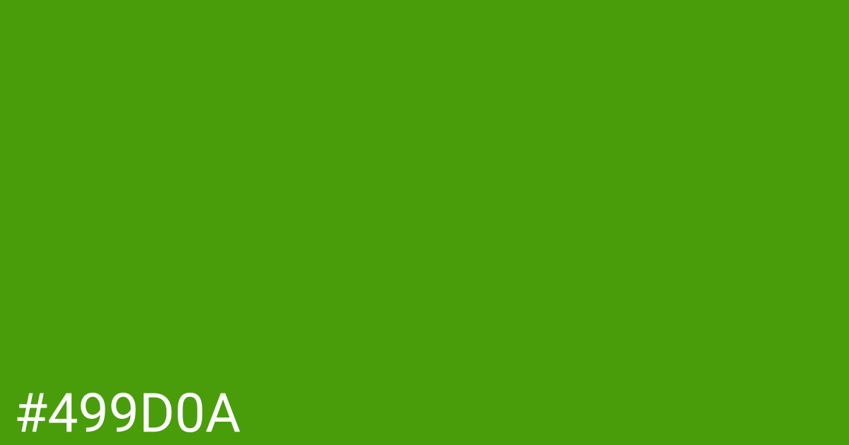 Hex color #499d0a graphic