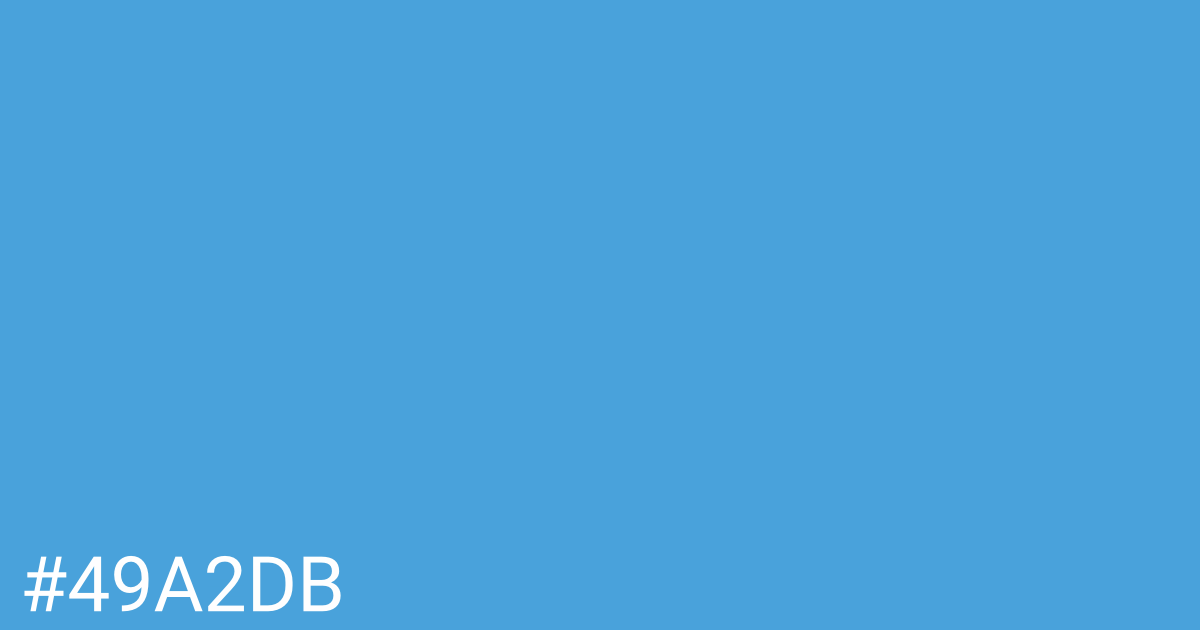 Hex color #49a2db graphic
