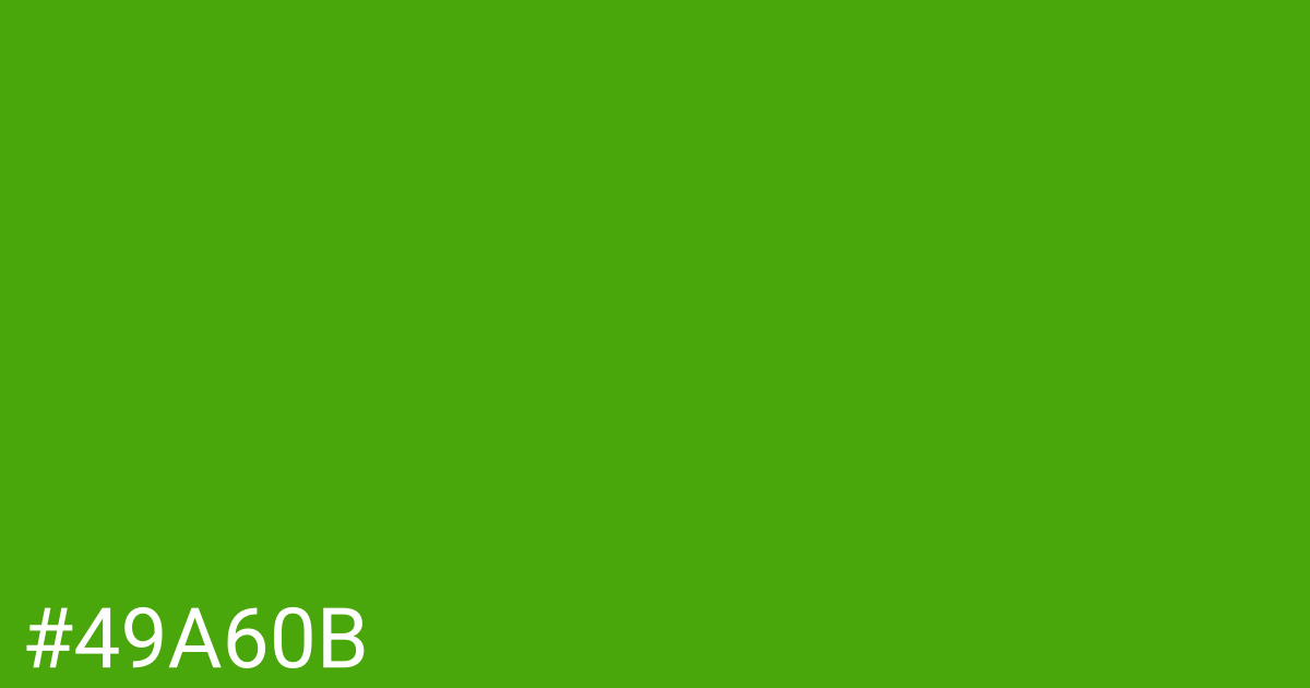 Hex color #49a60b graphic