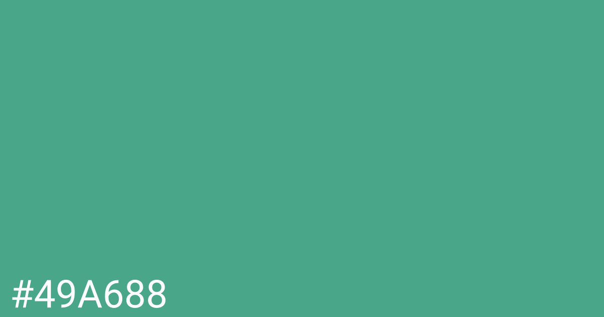 Hex color #49a688 graphic