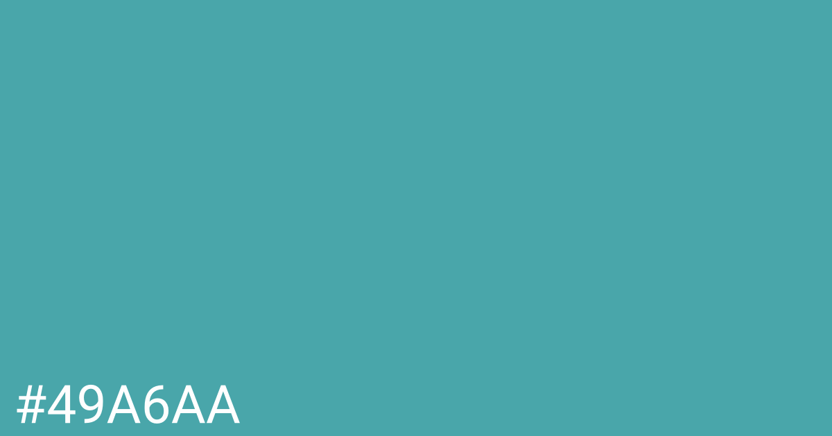 Hex color #49a6aa graphic