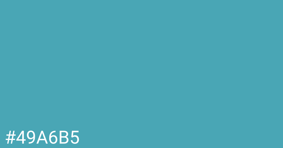 Hex color #49a6b5 graphic