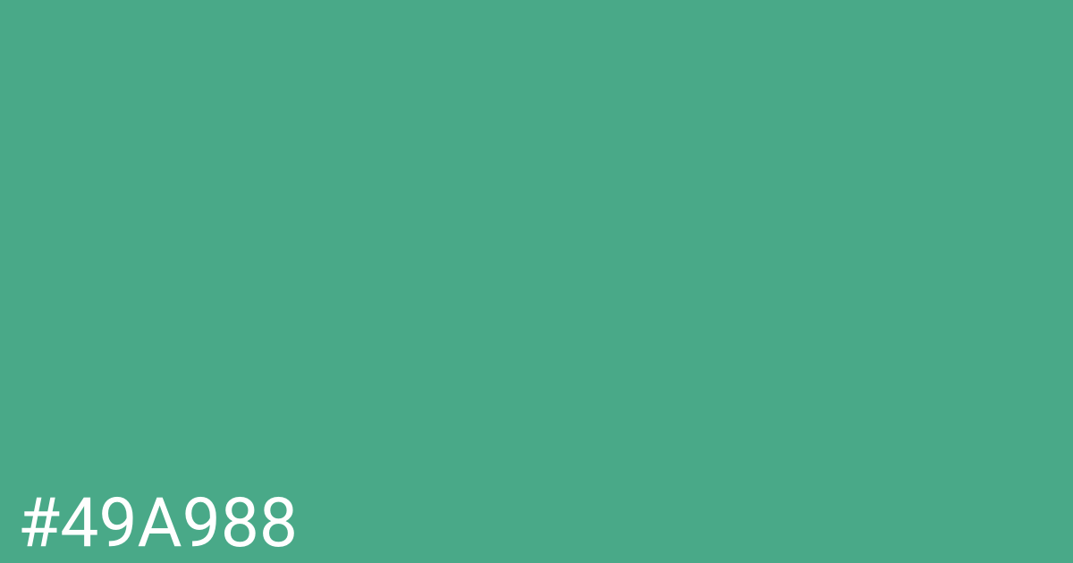 Hex color #49a988 graphic