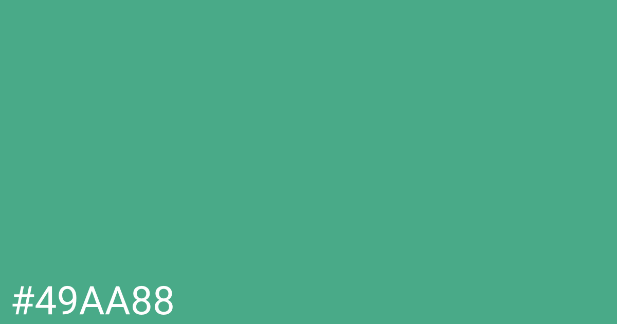 Hex color #49aa88 graphic