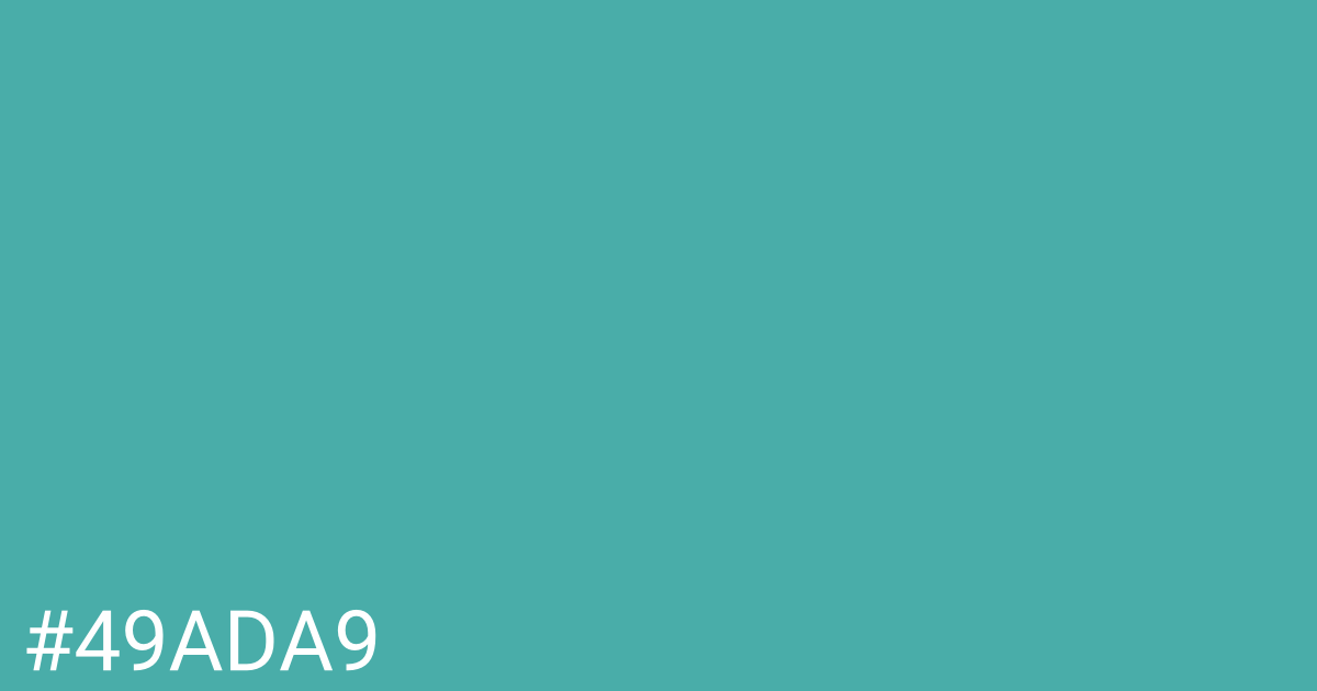 Hex color #49ada9 graphic