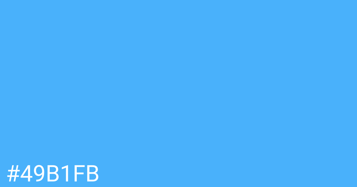 Hex color #49b1fb graphic